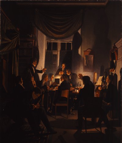 A Smoking Party by Wilhelm Bendz